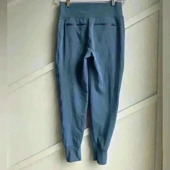 Athleta Venice Moto Jogger Cottage Blue Spandex Loose leggins fit size S - Picture 10 of 12